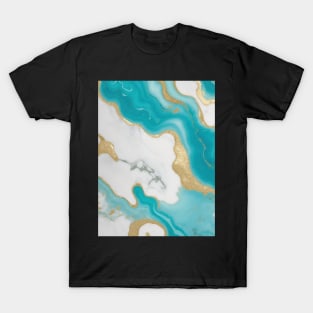 marble pastel turquoise gradient T-Shirt